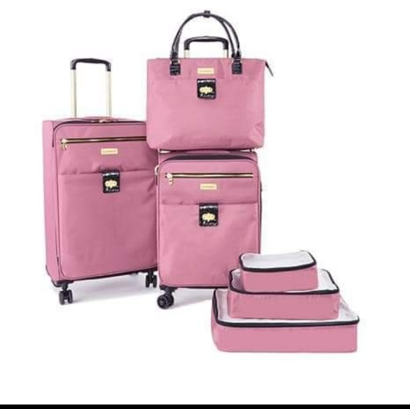 brown luggage set